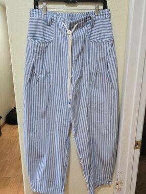 Very Jean Blue & White Striped Drawstring Women’s Pants